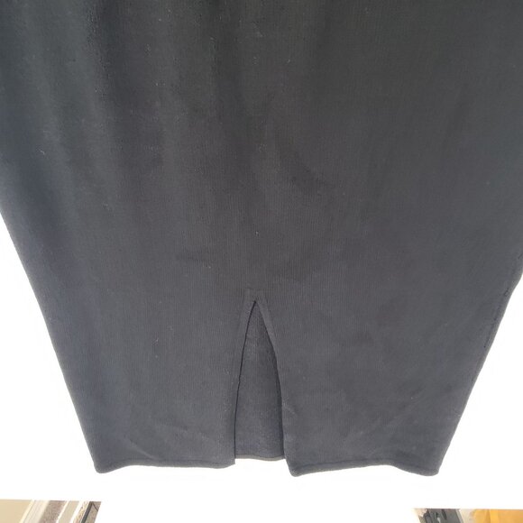 St. John  BASICS Women's Santana Knit Midi Skirt Black Size 16 Designer Classic - Picture 5 of 7